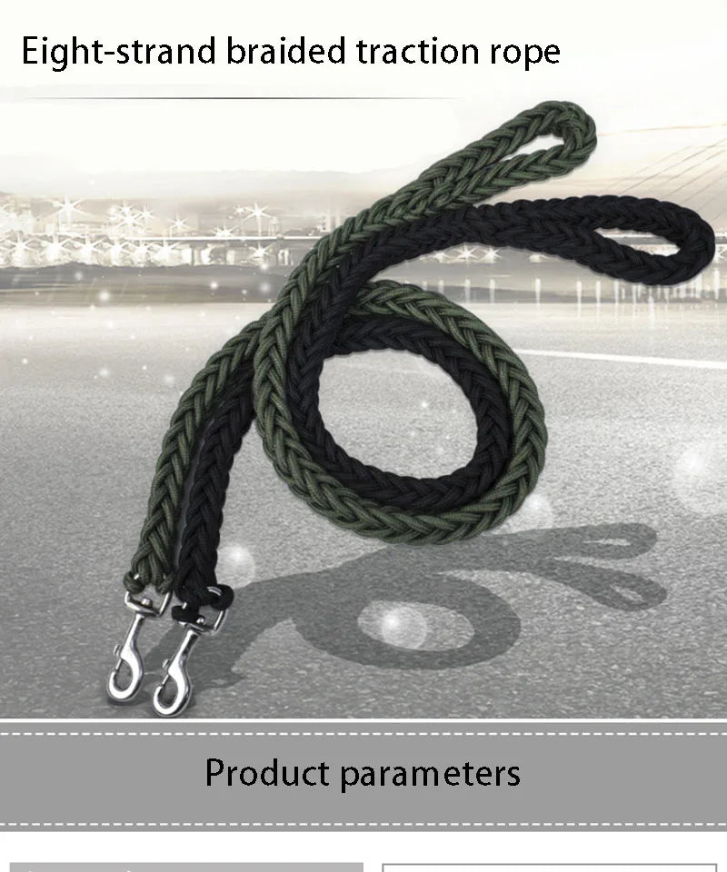 Nylon Dog Harness Leash For Medium Large Dogs Leads Pet Training Running Walking Safety Mountain Climb Dog Leashes Ropes supply